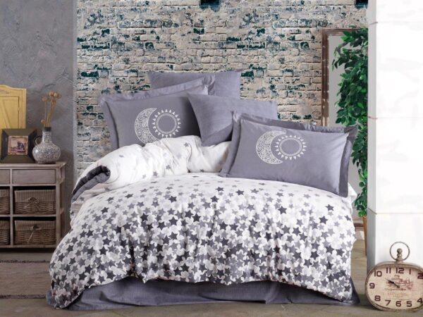 Lenjerie Pat 2 Persoane Hobby Stars - Grey