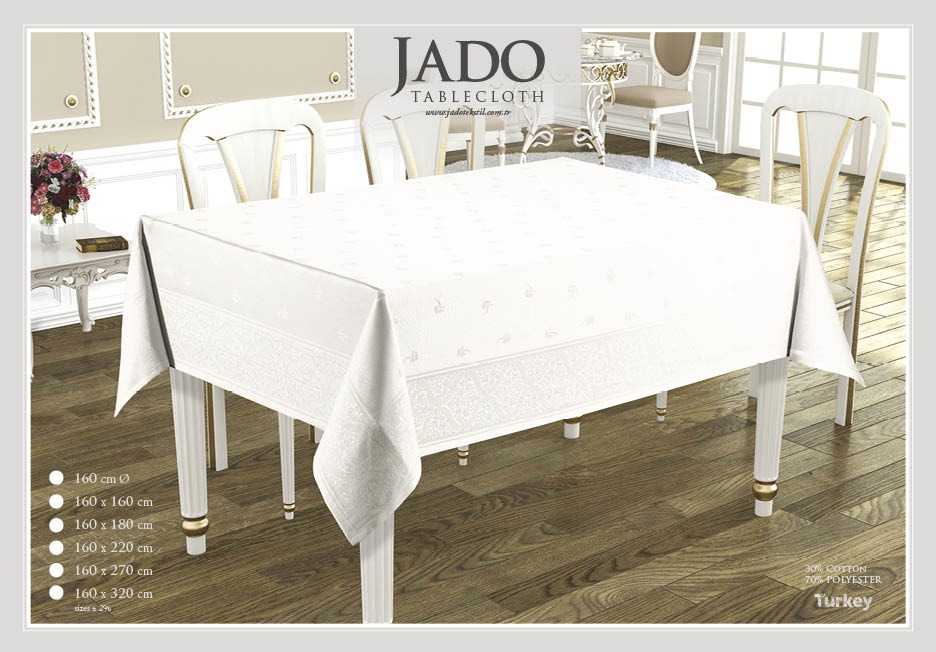 Fata de masa 30C +70% POLICOTON-ALB Fata de masa POLICOTON -Alb 160x220 - imagine 1