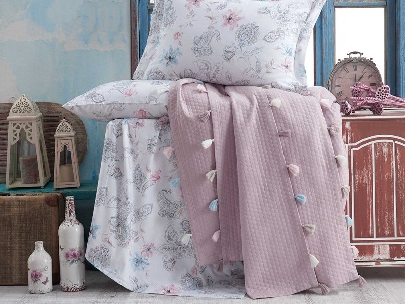 Cuvertura + Lenjerie Pat 2 Persoane Hobby Fancy - Rose Cuvertura + Lenjerie Pat 2 Persoane Hobby Fancy - Rose - imagine 1