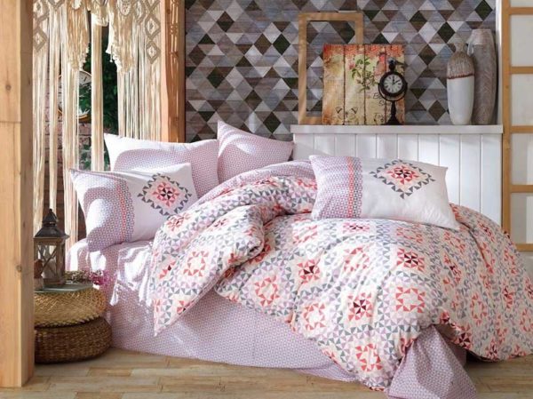 Lenjerie Pat 2 Persoane Hobby Crystal - Lilac