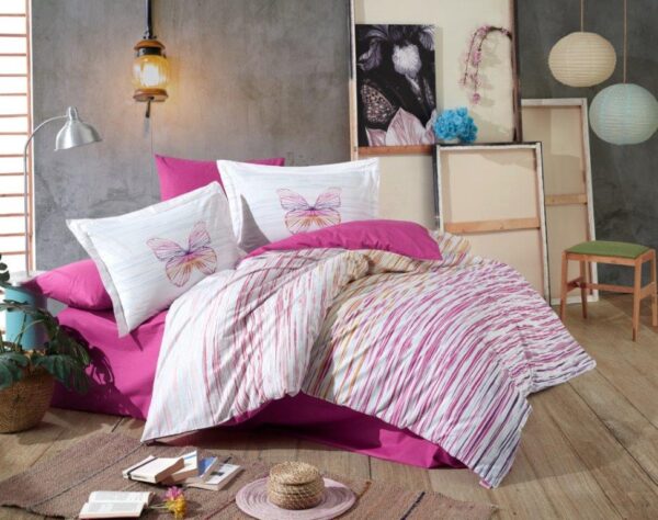 Lenjerie Pat 2 Persoane Hobby Eldora - Fucsya