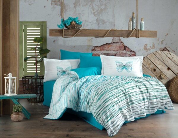 Lenjerie Pat 2 Persoane Hobby Eldora - Turquoise
