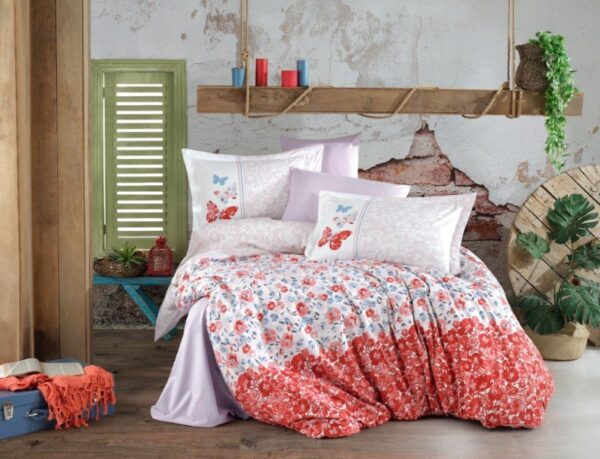 Lenjerie Pat 2 persoane Hobby Felicita - Red