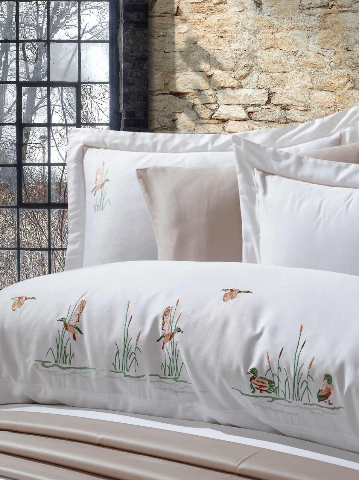 Lenjerie pat 2 persoane DANTELA Duck - imagine 3