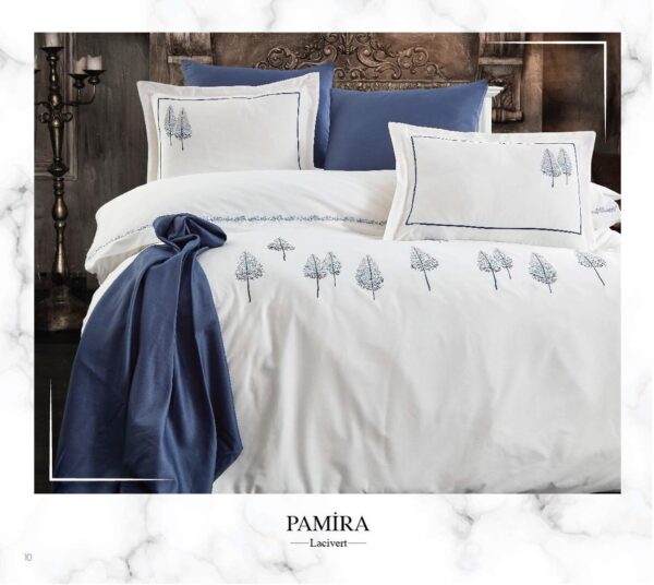 Lenjerie pat 2 persoane DANTELA Pamira - Blue
