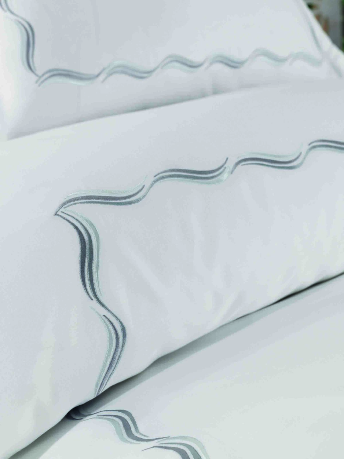 Lenjerie pat 2 persoane DANTELA Su - blue - imagine 2