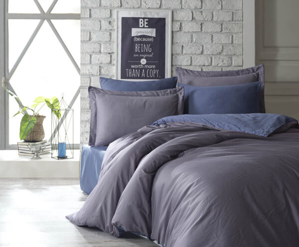 Lenjerie pat 2 persoane DANTELA Tuana - blue