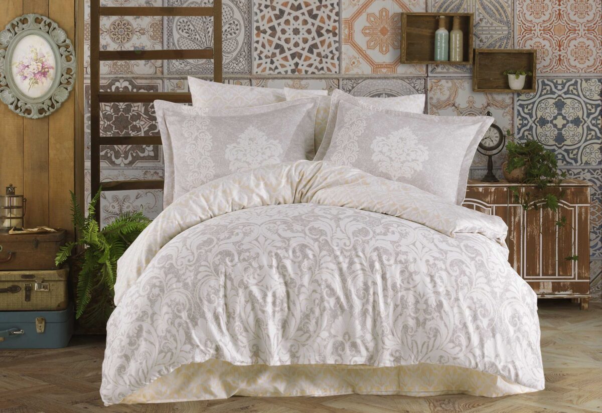 Lenjerie Pat 2 Persoane Hobby Suzana - Crem - imagine 1