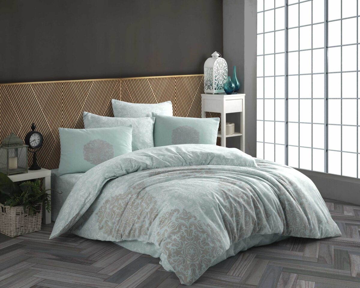 Lenjerie Pat 2 Persoane Hobby Helen - Aqua - imagine 1