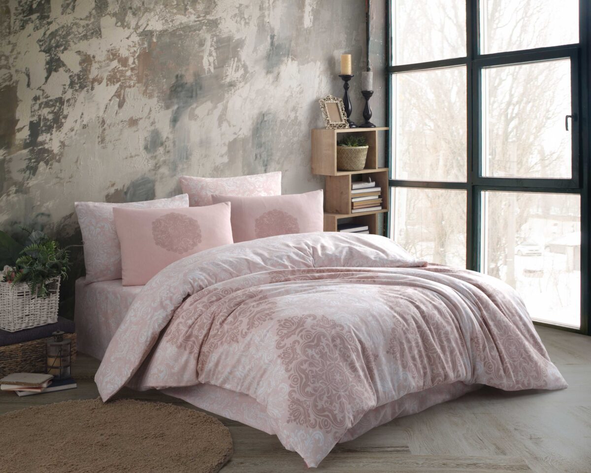 Lenjerie Pat 2 Persoane Hobby Helen - Pudra - imagine 1