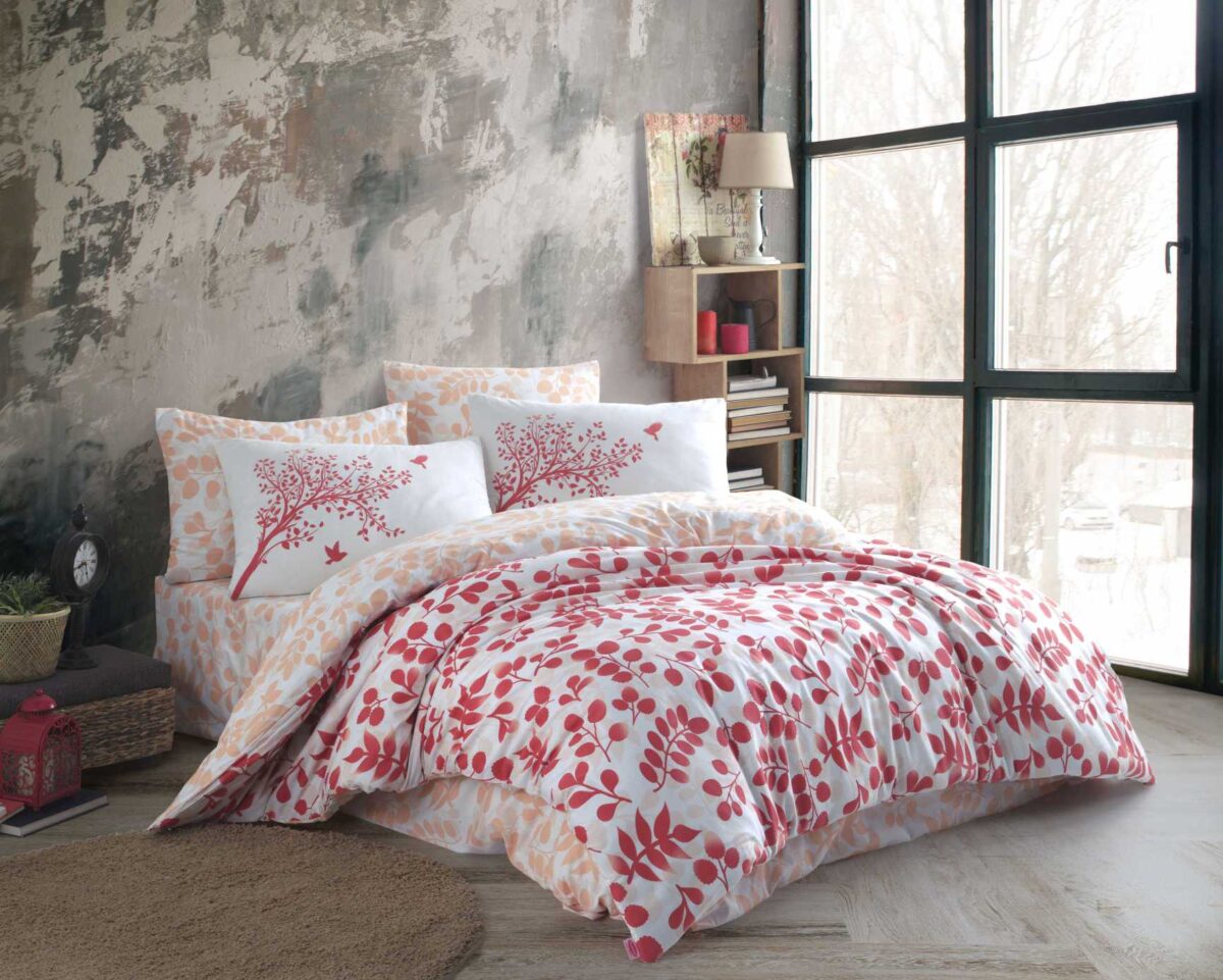 Lenjerie Pat 2 Persoane Hobby Silvia - Red - imagine 1