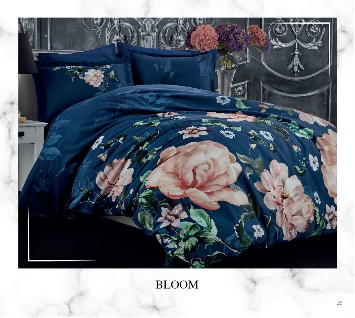 sentez-Bloom Lenjerie pat 2 persoane DANTELA Bloom 3D - imagine 1