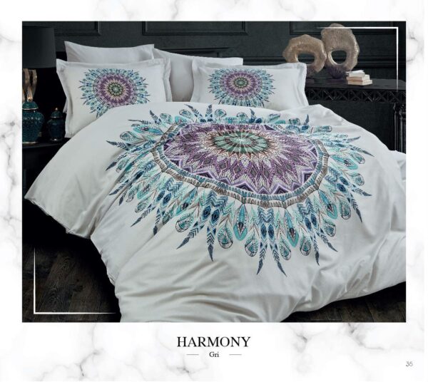 Lenjerie pat 2 persoane DANTELA Harmony 3D Gri