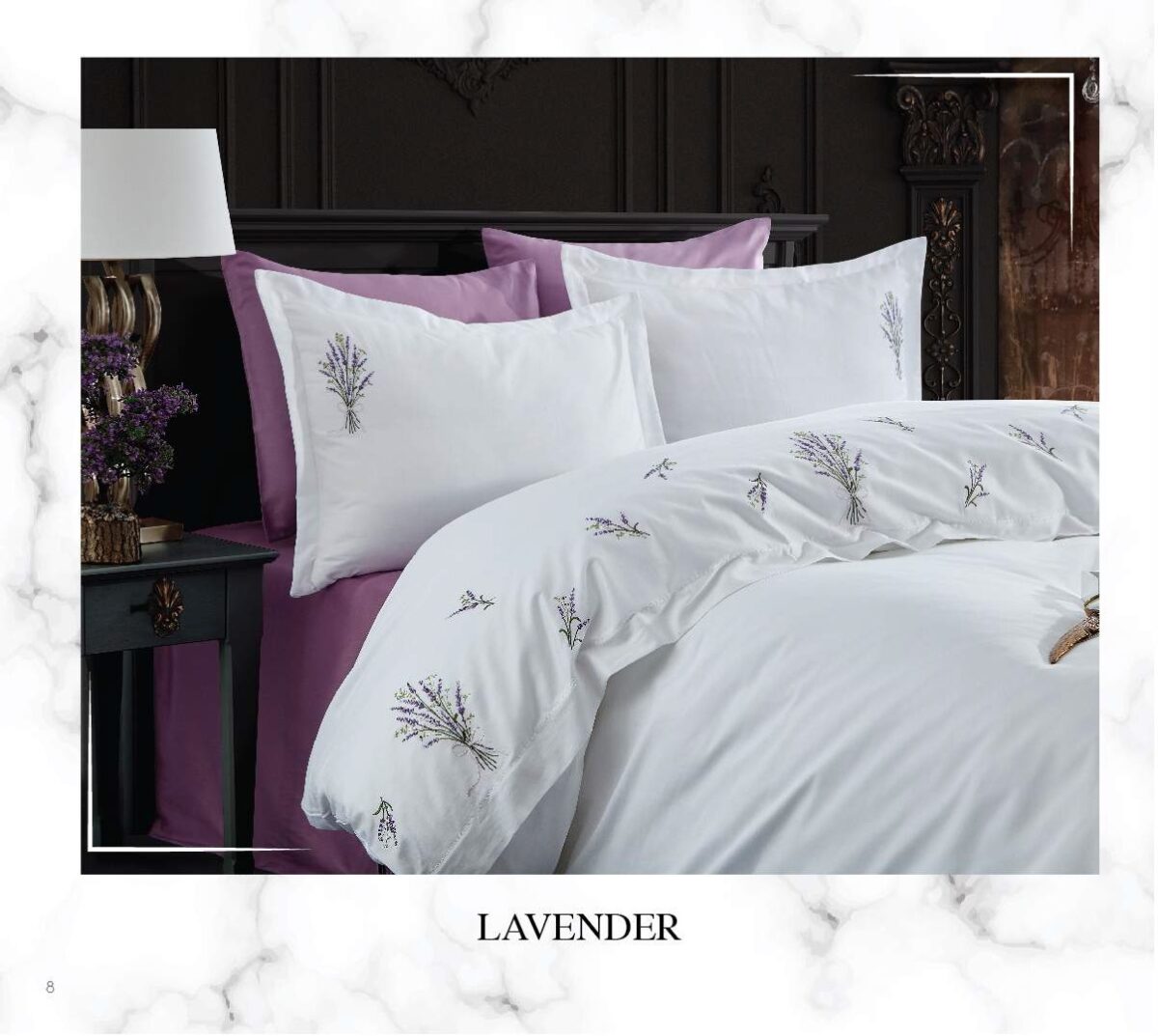 sentez-Lavender Lenjerie pat 2 persoane DANTELA Lavender - imagine 1