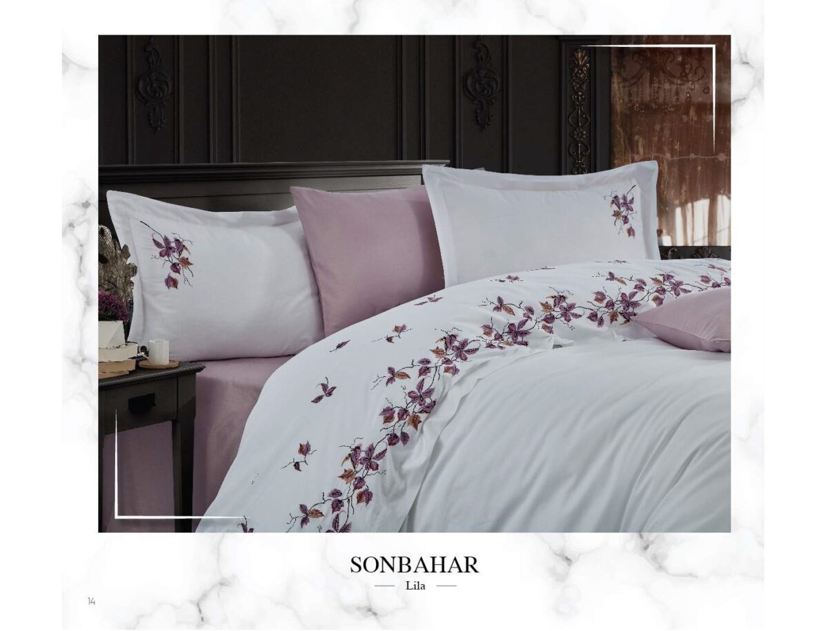 sentez-Sonbahar-lila Lenjerie pat 2 persoane DANTELA Sonbahar - lila - imagine 1