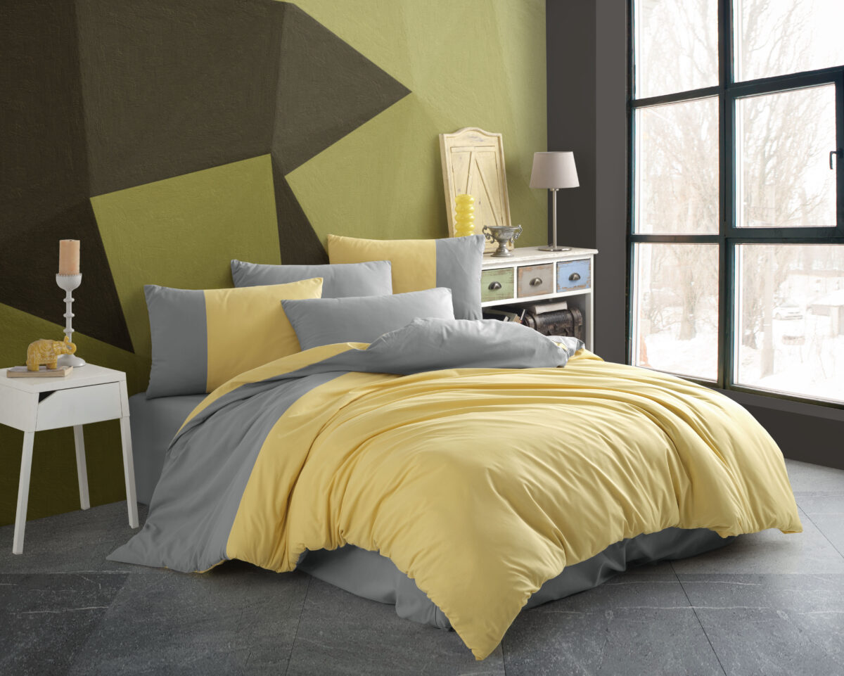 Lenjerie Pat 2 Persoane Hobby Poplin Diamond Uni - Sari - imagine 1