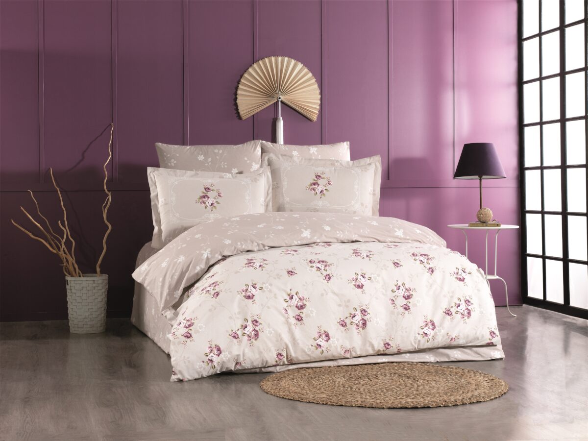 Lenjerie Pat 2 Persoane Hobby MARTHA - BEJ - imagine 1