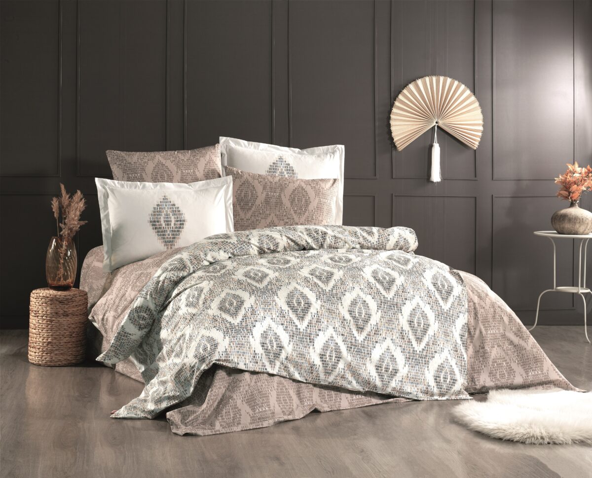 Lenjerie Pat 2 Persoane Hobby RETRO - KAHVE - imagine 1