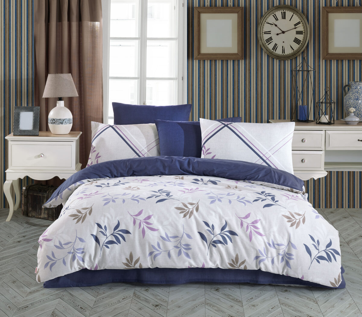 Lenjerie Pat 2 Persoane Hobby Belen - Mavi - imagine 1