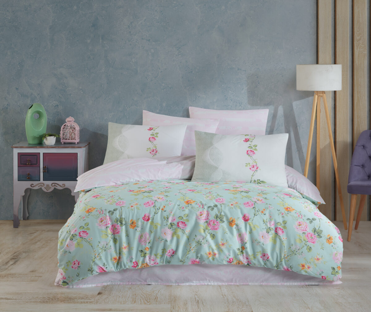 Lenjerie Pat 2 Persoane Hobby Carmela - Yesil - imagine 1