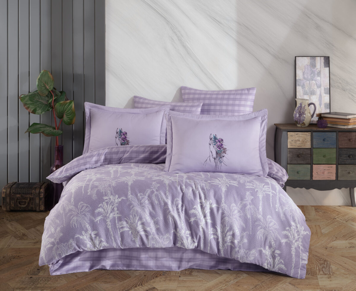 Lenjerie Pat 2 Persoane Hobby Eliza - Lila - imagine 1