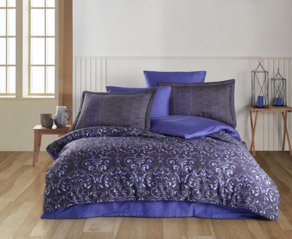 Lenjerie Pat 2 Persoane Hobby Gris - Lila