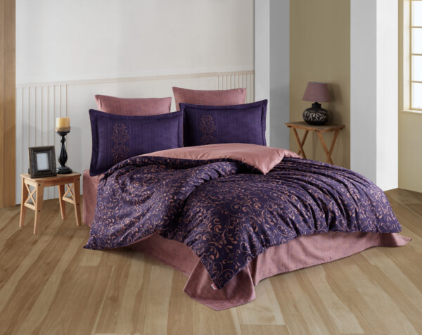 Lenjerie Pat 2 Persoane Hobby Gris - Mor
