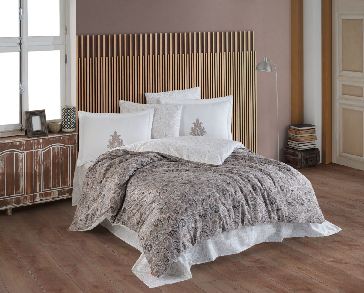 Lenjerie Pat 2 Persoane Hobby Mirabel - Kahve - imagine 1
