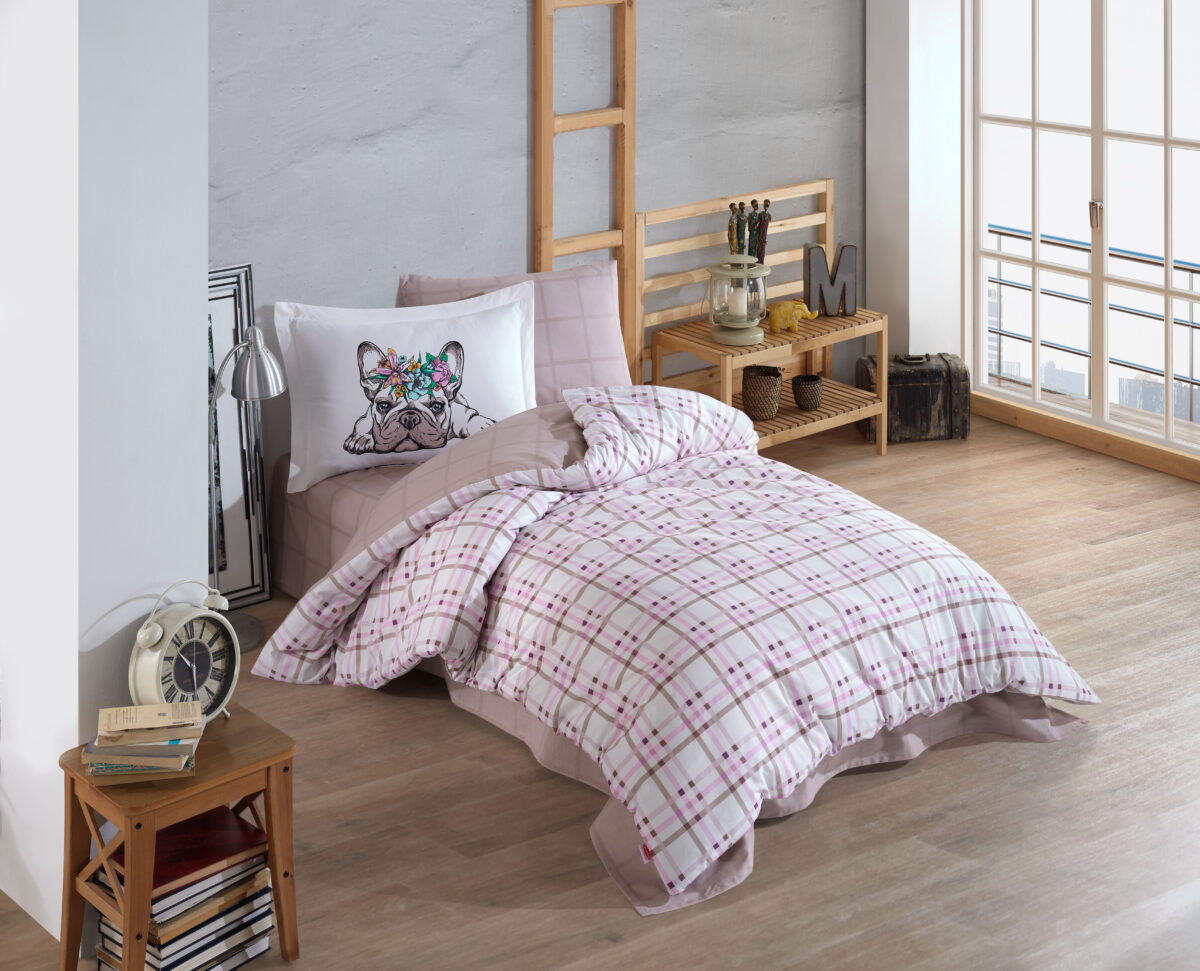 Lenjerie Pat 1 Persoana Hobby Monart - Pembe - imagine 1