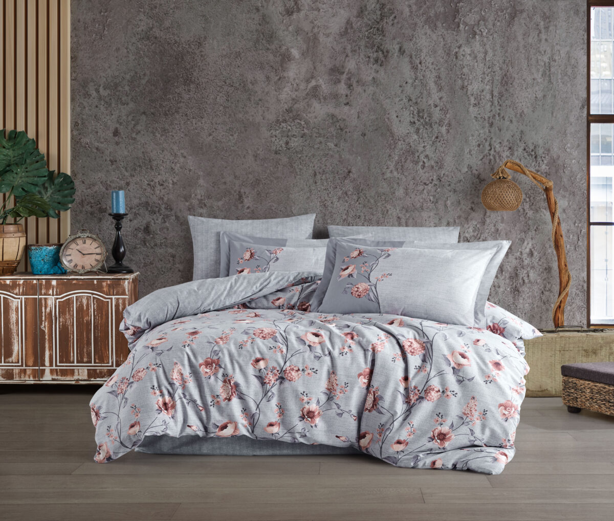Lenjerie Pat 2 persoane Hobby Benita - Gri - imagine 1