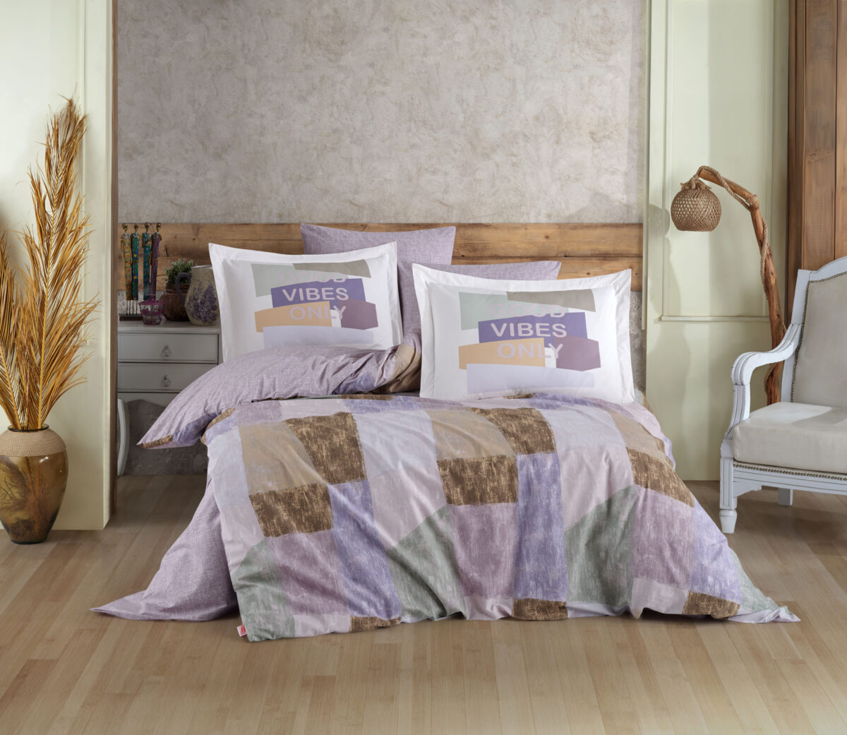 Lenjerie Pat 2 persoane Hobby Bermuda - Lila - imagine 1