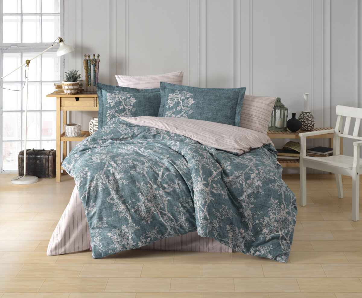 Lenjerie Pat 2 persoane Hobby Dream - Turkuaz - imagine 1