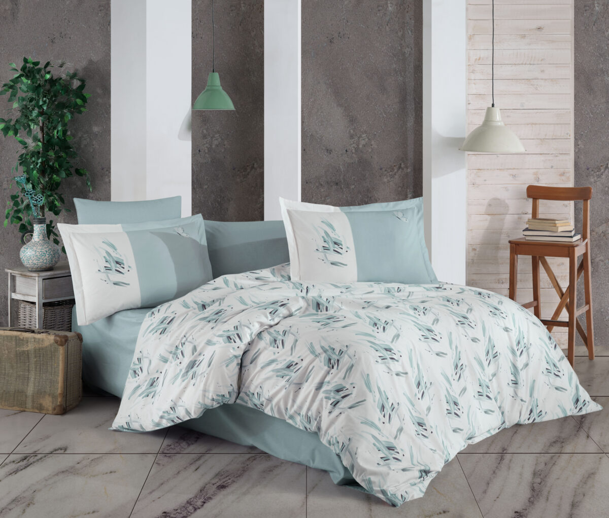 Lenjerie Pat 2 persoane Hobby Estate - Albastru - imagine 1