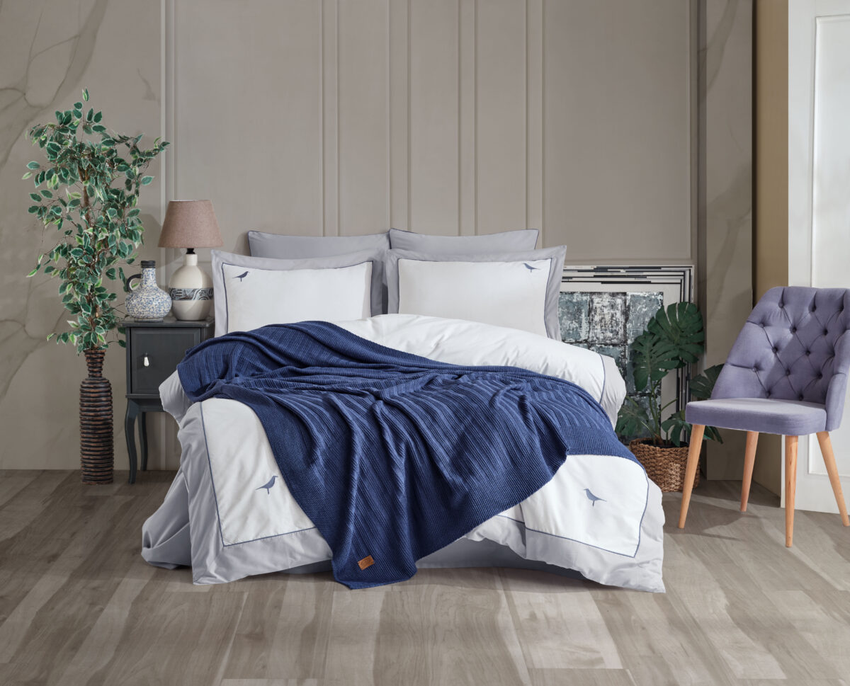 Cuvertura + Lenjerie Pat 2 Persoane Hobby Fansy -Indigo - imagine 1