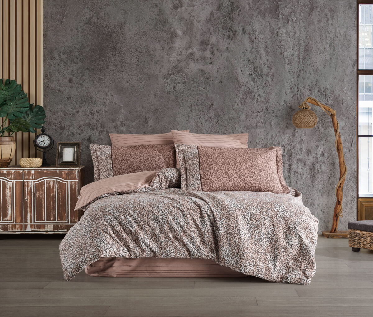 Lenjerie Pat 2 persoane Hobby Silvana - Kahve - imagine 1