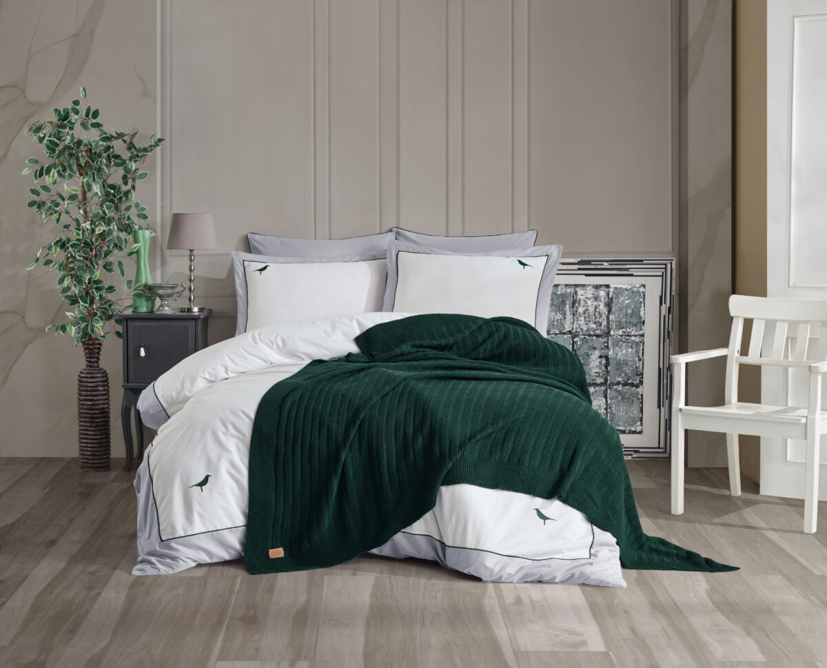Cuvertura + Lenjerie Pat 2 Persoane Hobby Fansy -Yesil - imagine 2