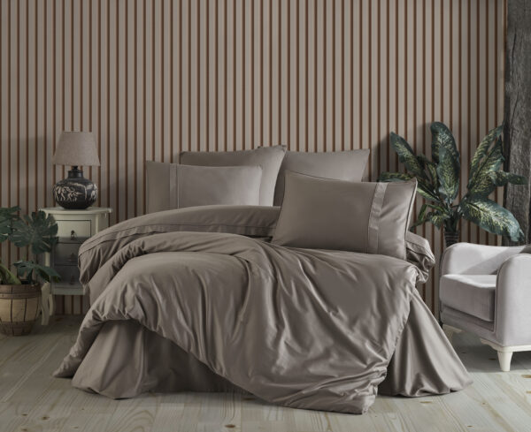 Lenjerie Pat 2 Persoane Hobby Plain - Camel
