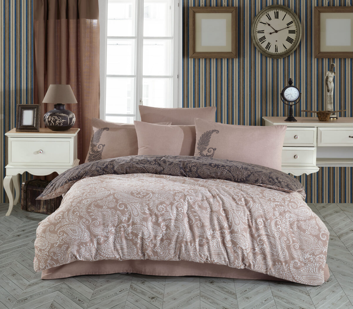 Lenjerie Pat 2 Persoane Hobby Leona Bej - imagine 1
