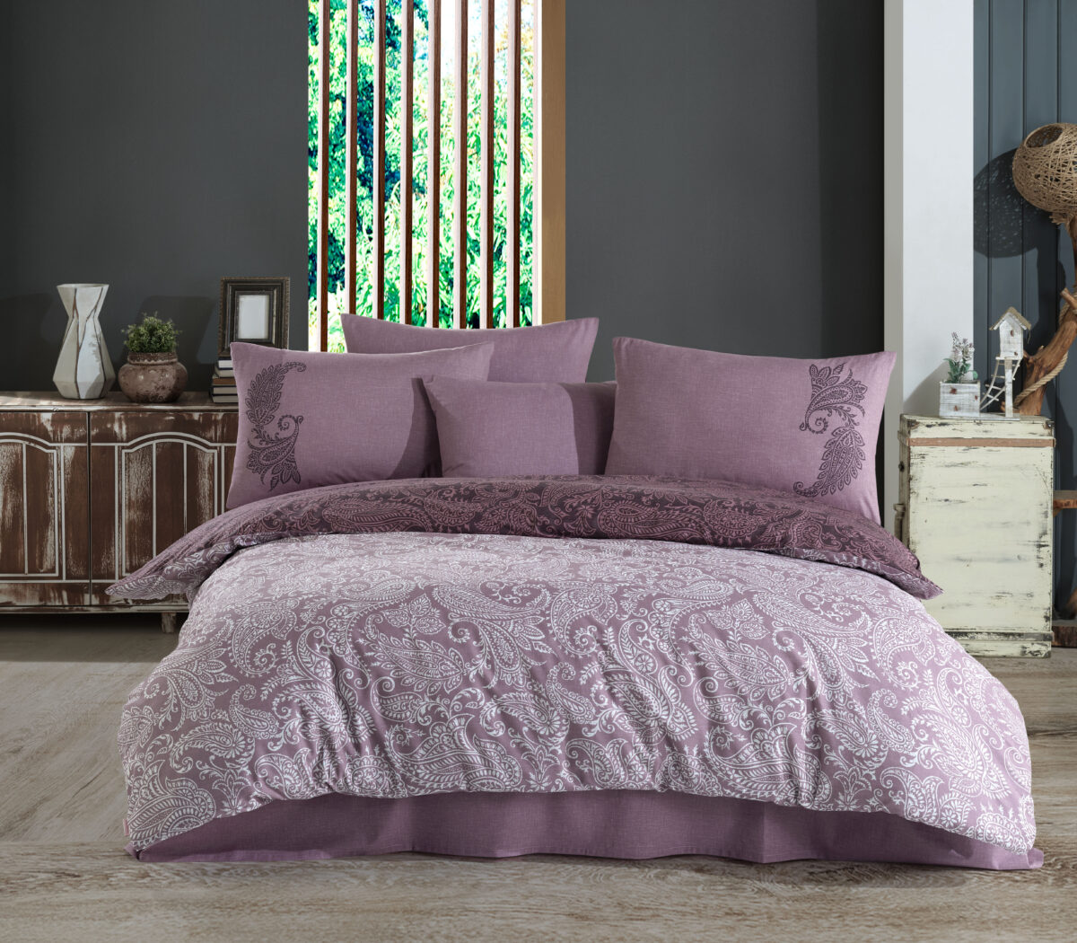 Lenjerie Pat 2 Persoane Hobby Leona - Pudra - imagine 1