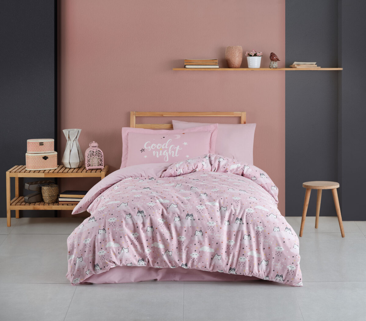 Lenjerie Pat 1 Persoana Hobby Daisy - Pembe - imagine 1