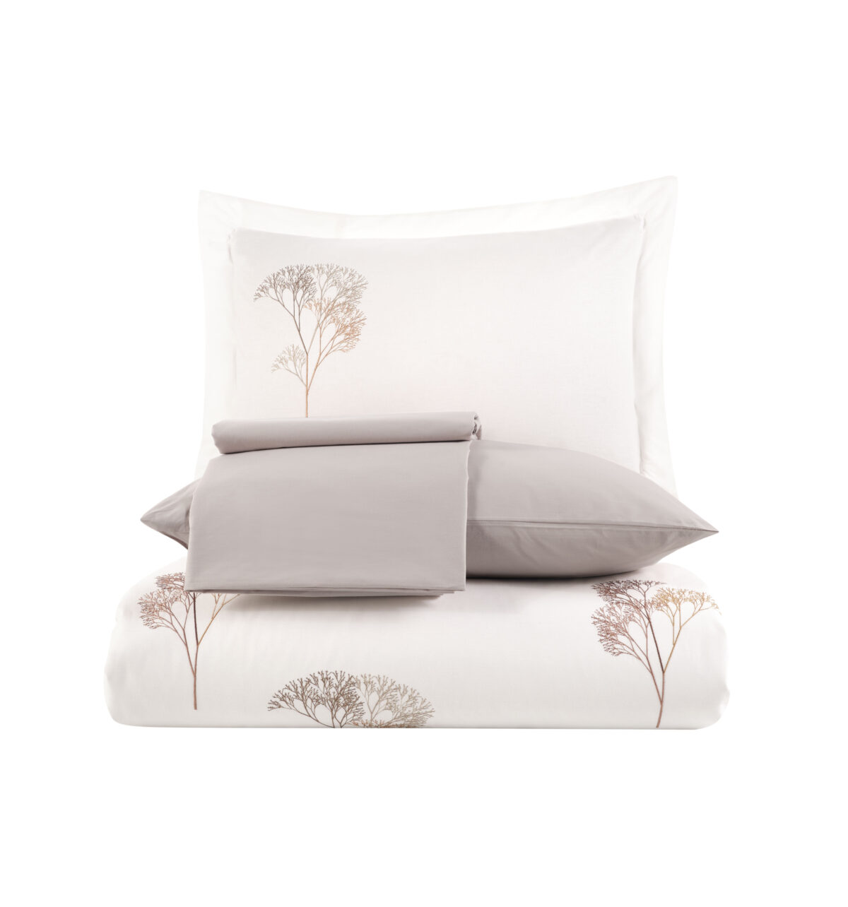 Lenjerie pat 2 persoane DANTELA - Jovia - Crem - imagine 3