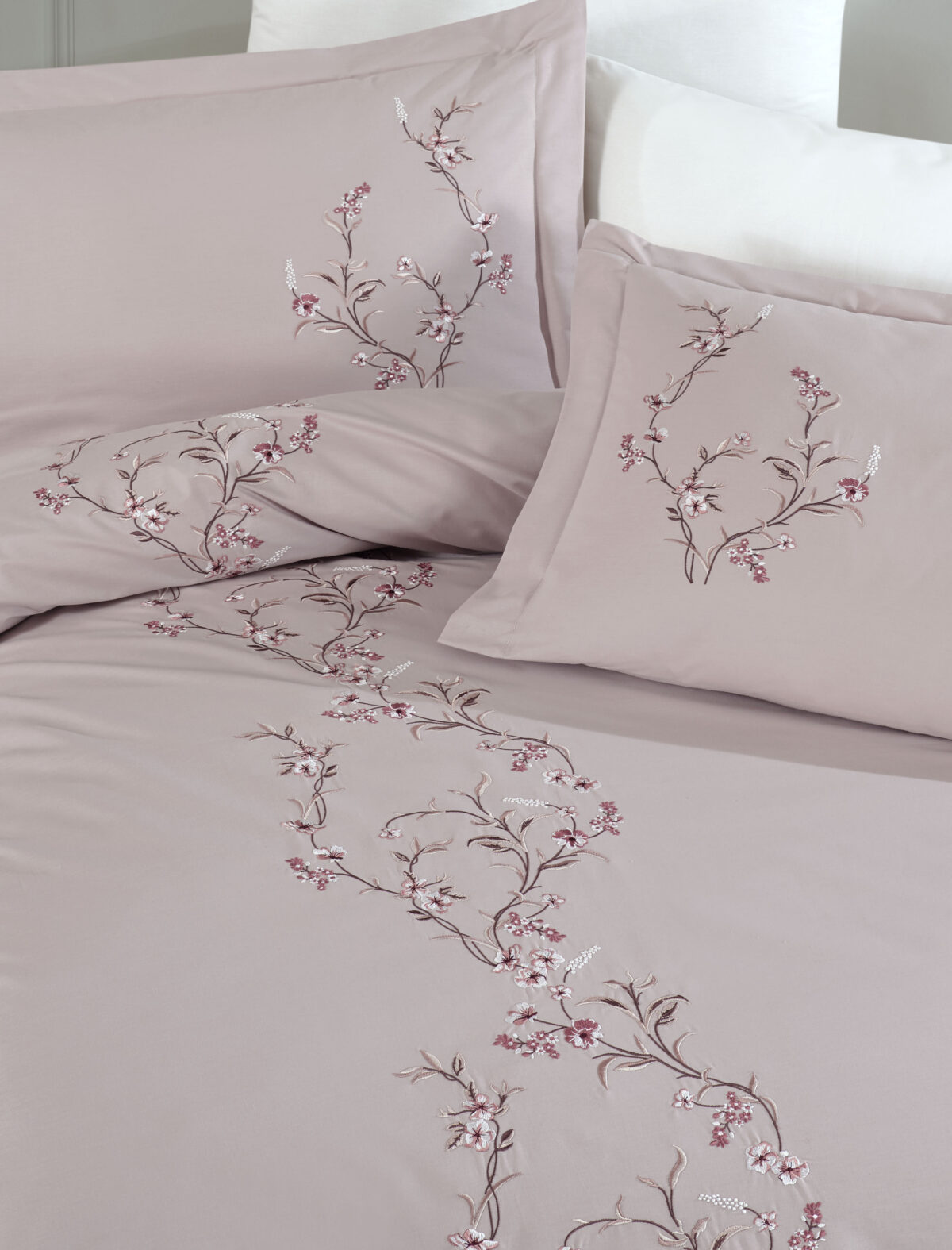 Lenjerie pat 2 persoane DANTELA - Lia - Bej - imagine 4