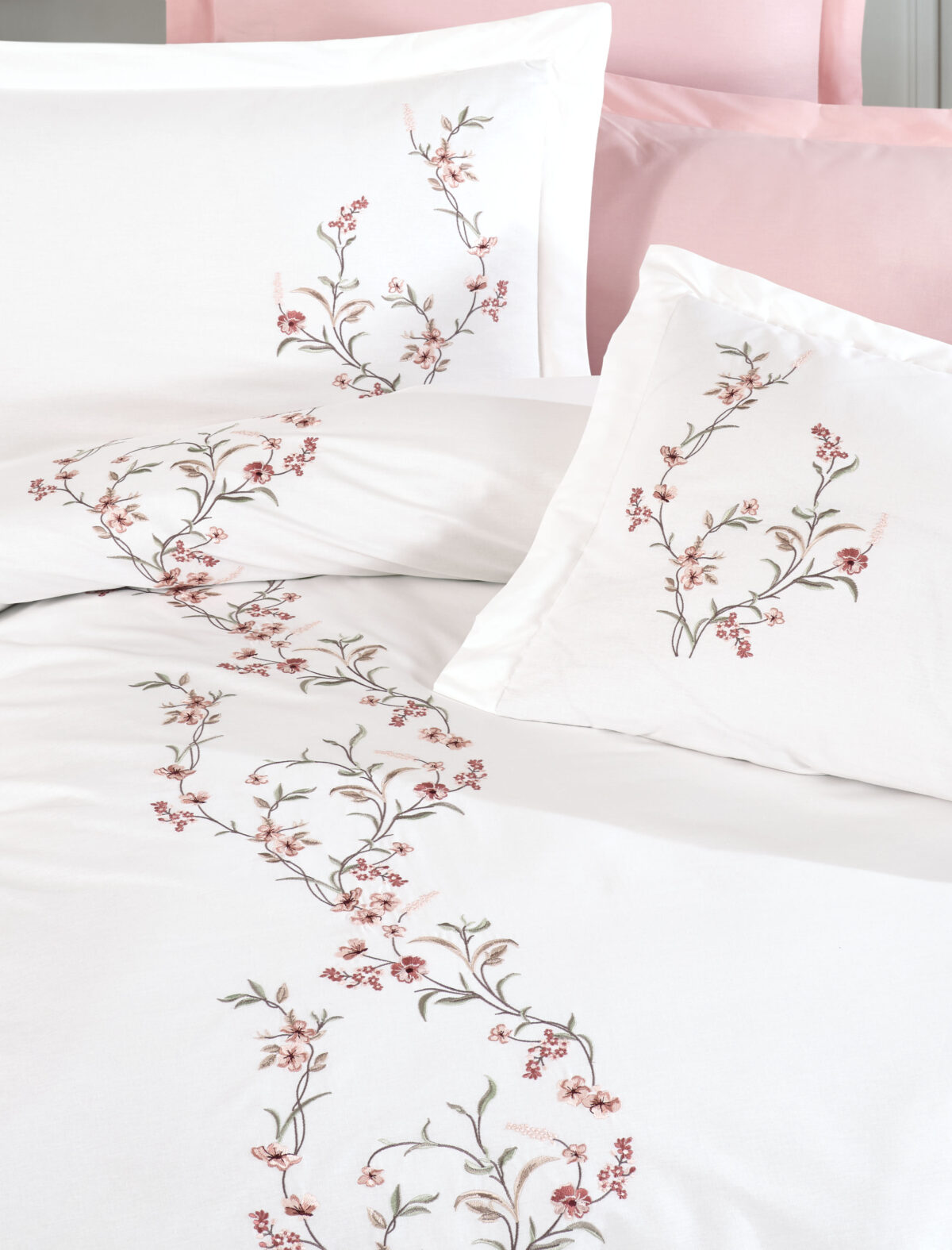 Lenjerie pat 2 persoane DANTELA - Lia - Crem - imagine 3