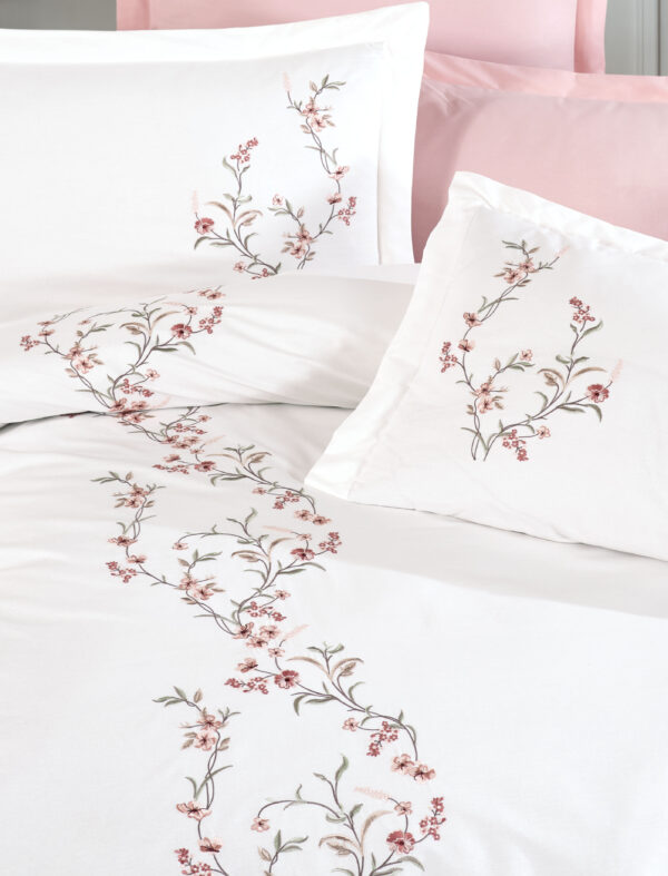 Lenjerie pat 2 persoane DANTELA - Lia - Crem - imagine 3